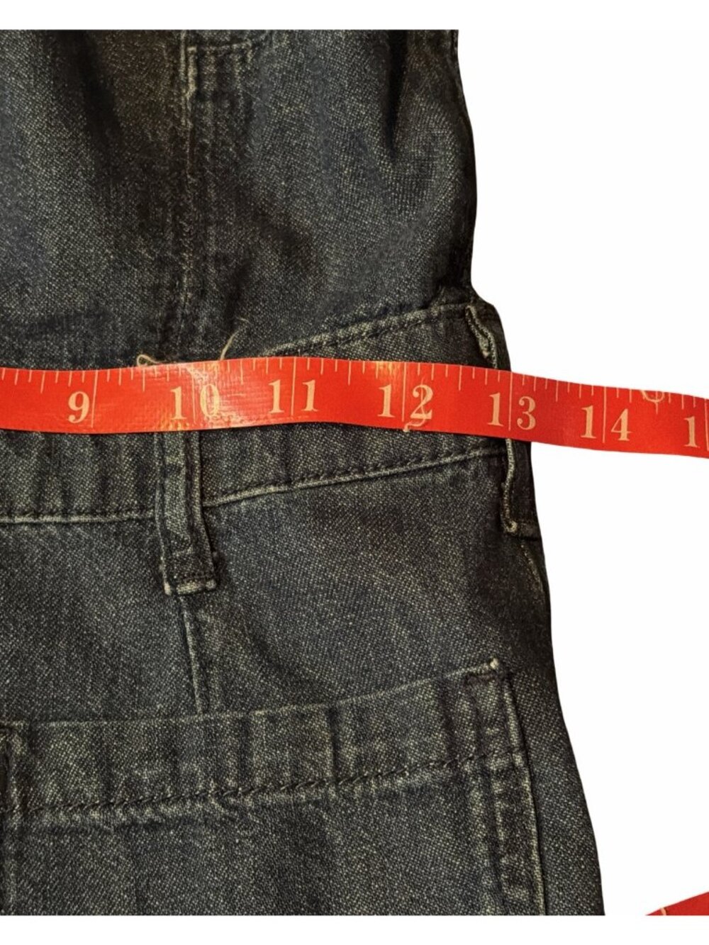 Anthropologie, Pilcro The Skipper denim strapless Wide Leg jumpsuit Size 4 Boho - Picture 6 of 13
